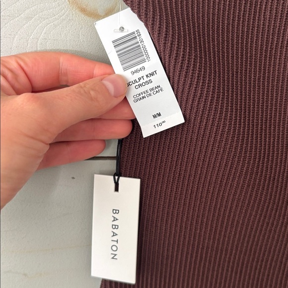 Babaton Sculpt Knit Cross Dress – Coffee Bean Brown (Size M) - Picture 6 of 10